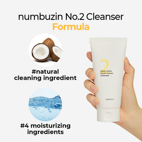 numbuz:n No.2 Deep Clean Fresh Cream Cleanser 120ml/ 4.05 fl. oz.