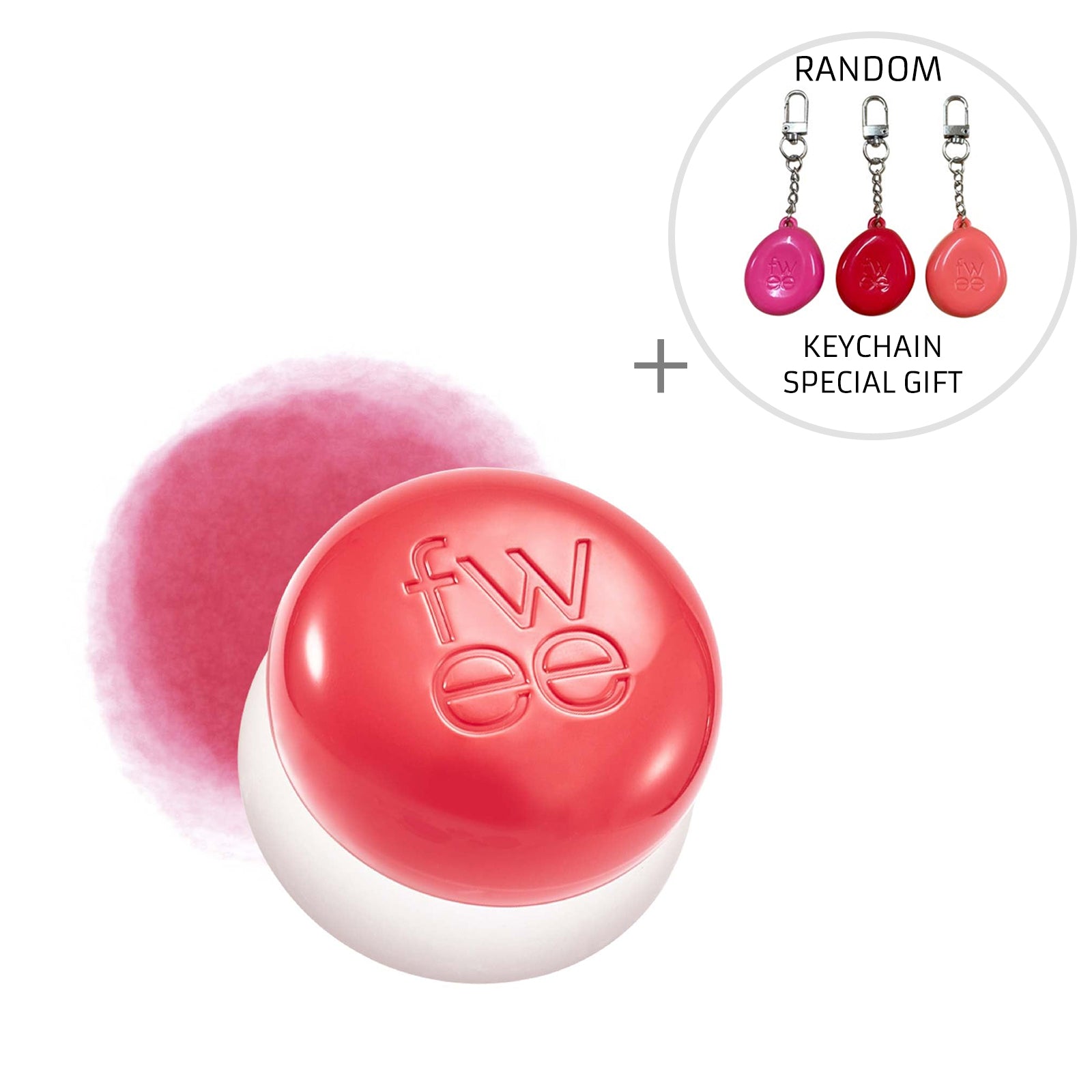 FWEE Lip&Cheek Blurry Pudding Pot (16colors) + RANDOM KEYCHAIN / Fingerlike Silicone Lip Brush