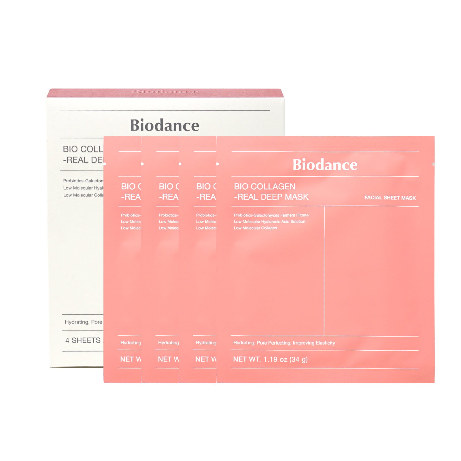 [ BIODANCE ] Bio-Collagen Real Deep Mask 1.19 oz x 4 ea