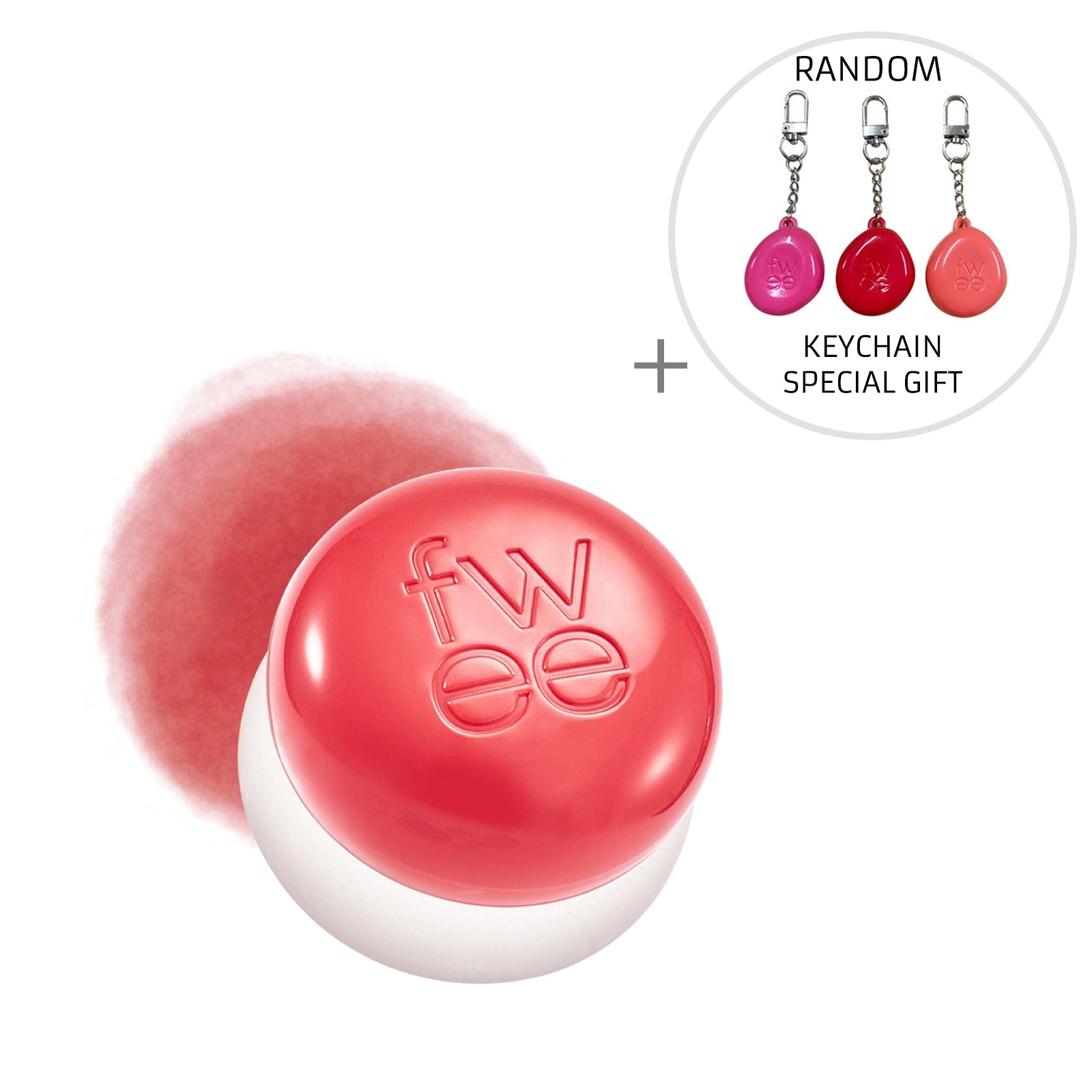 FWEE Lip&Cheek Blurry Pudding Pot (16colors) + RANDOM KEYCHAIN / Fingerlike Silicone Lip Brush