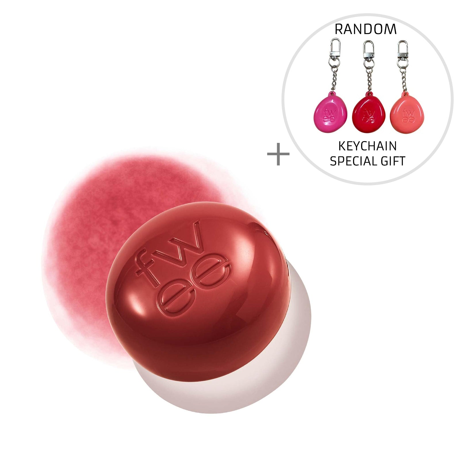 FWEE Lip&Cheek Blurry Pudding Pot (16colors) + RANDOM KEYCHAIN / Fingerlike Silicone Lip Brush