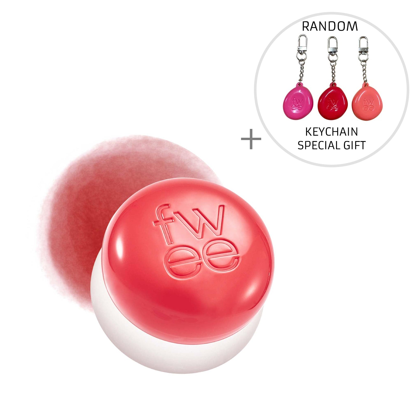 FWEE Lip&Cheek Blurry Pudding Pot (16colors) + RANDOM KEYCHAIN / Fingerlike Silicone Lip Brush