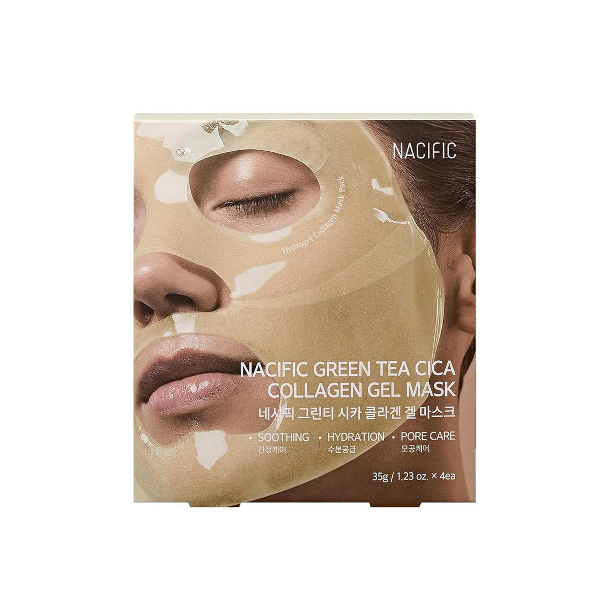 [ NACIFIC ] Green Tea Cica Collagen Gel Mask 35g /  oz. X 4ea
