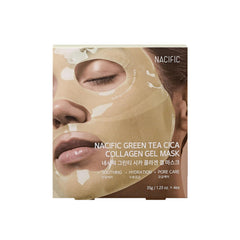 [ NACIFIC ] Green Tea Cica Collagen Gel Mask 35g /  oz. X 4ea
