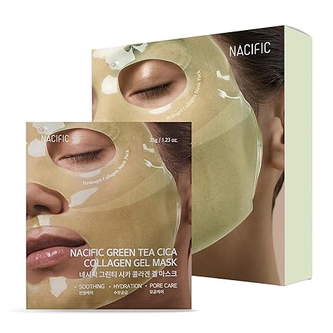 [ NACIFIC ] Green Tea Cica Collagen Gel Mask 35g /  oz. X 4ea