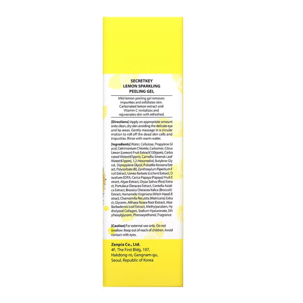 Secret Key Lemon Sparkling Peeling Gel 120ml - KosBeauty