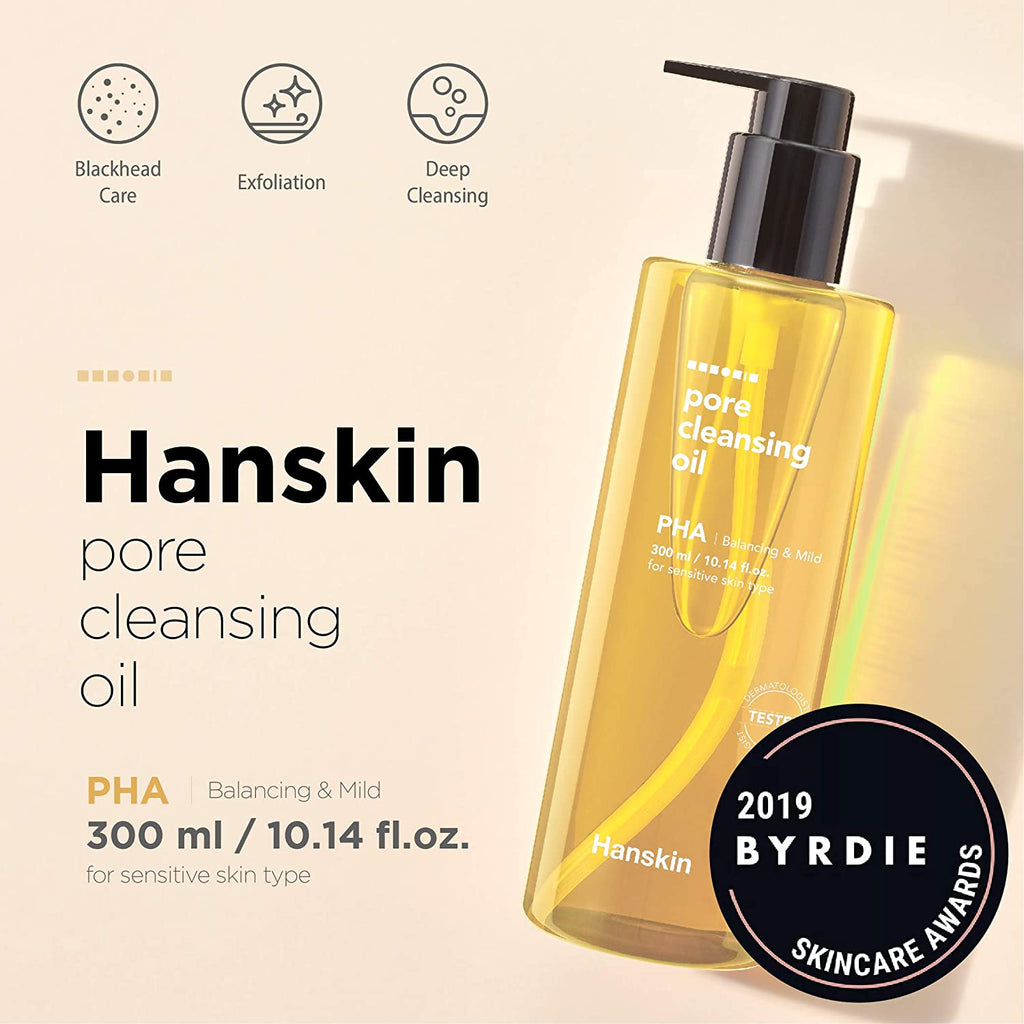 Hanskin Pore Face Cleansing Oil PHA for Sensitive Skin 300ml