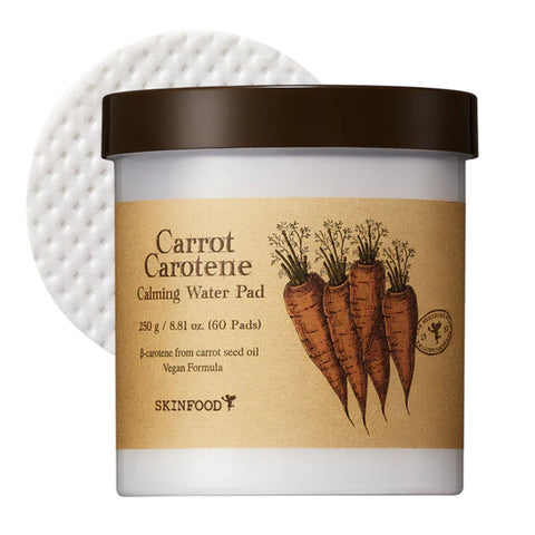 Skinfood Carrot Carotene Calming Water Pad for Face, 60EA