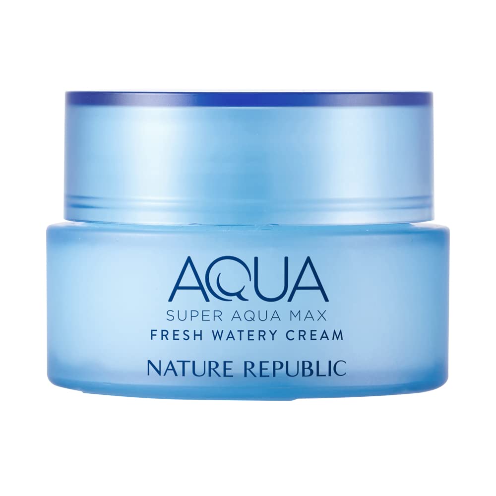 Nature Republic Super Aqua Max Fresh Watery Cream Face Moisturizer for Oily Skin, 80ml