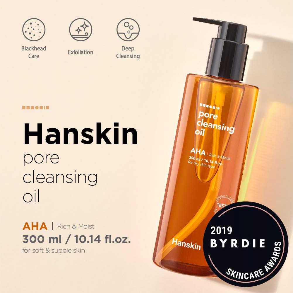 Hanskin Pore Face Cleansing Oil AHA for Dry Skin 300ml