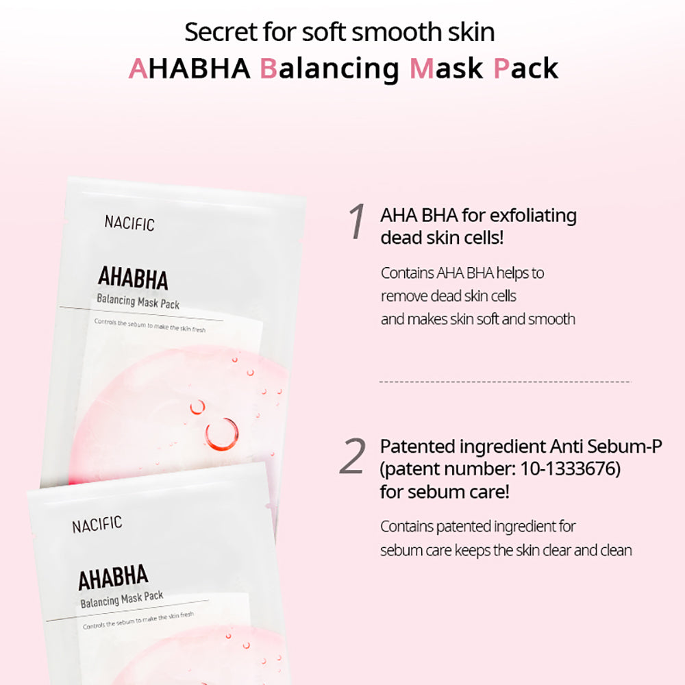 NACIFIC AHA BHA Balancing Mask Pack 10 EA