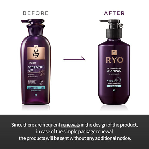 [ RYO ] Anti Hair Loss Expert Care Shampoo For Sensitive Scalp, 400ml