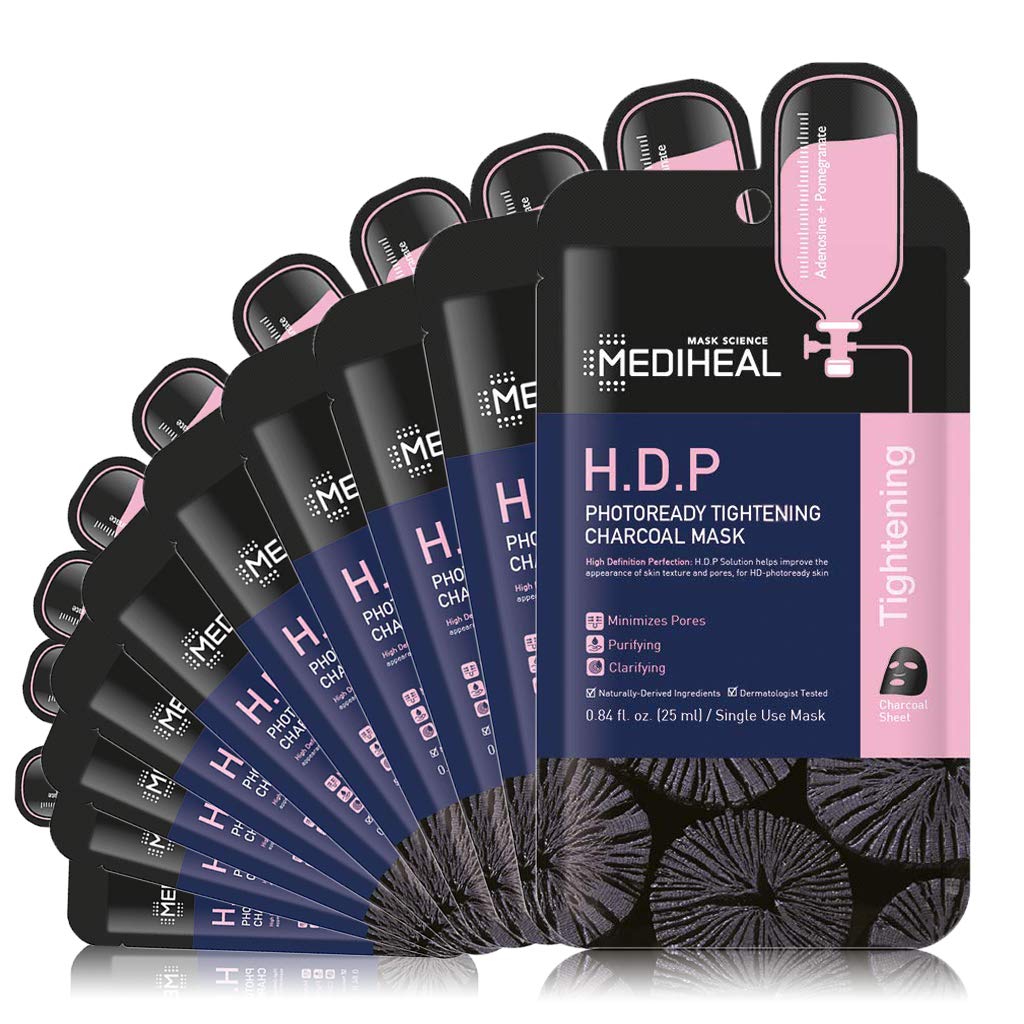 [ MEDIHEAL ] H.D.P. Photoready Tightening Charcoal Mask 10-PACK