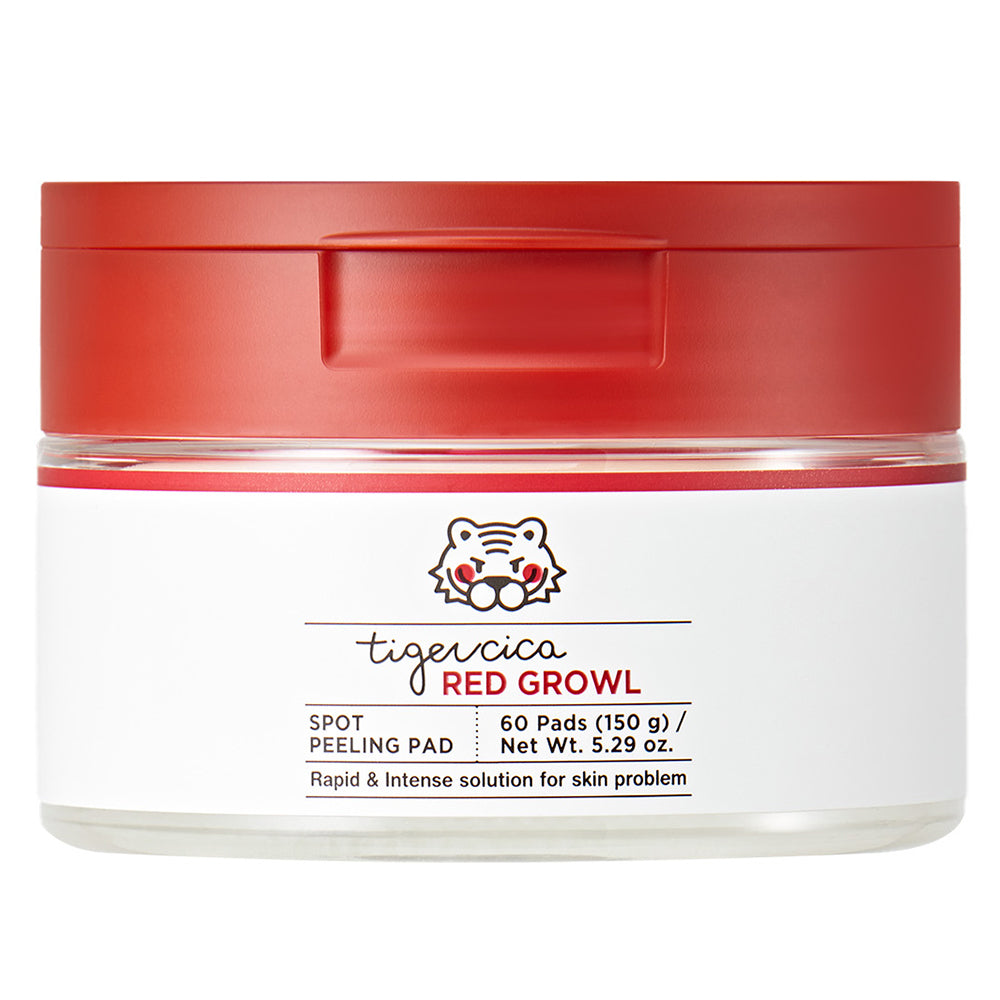 It's Skin Tiger Cica Red Growl Spot Peeling Pad Exfoliating and Soothing, 60EA