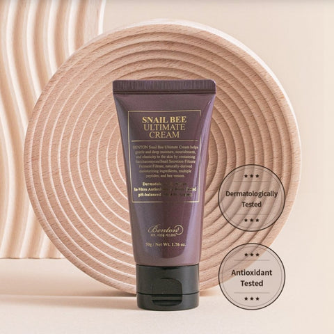 [ BENTON ] Snail Bee Ultimate Cream Face Moisturizer for Anti Aging and Wrinkle Care, 50g