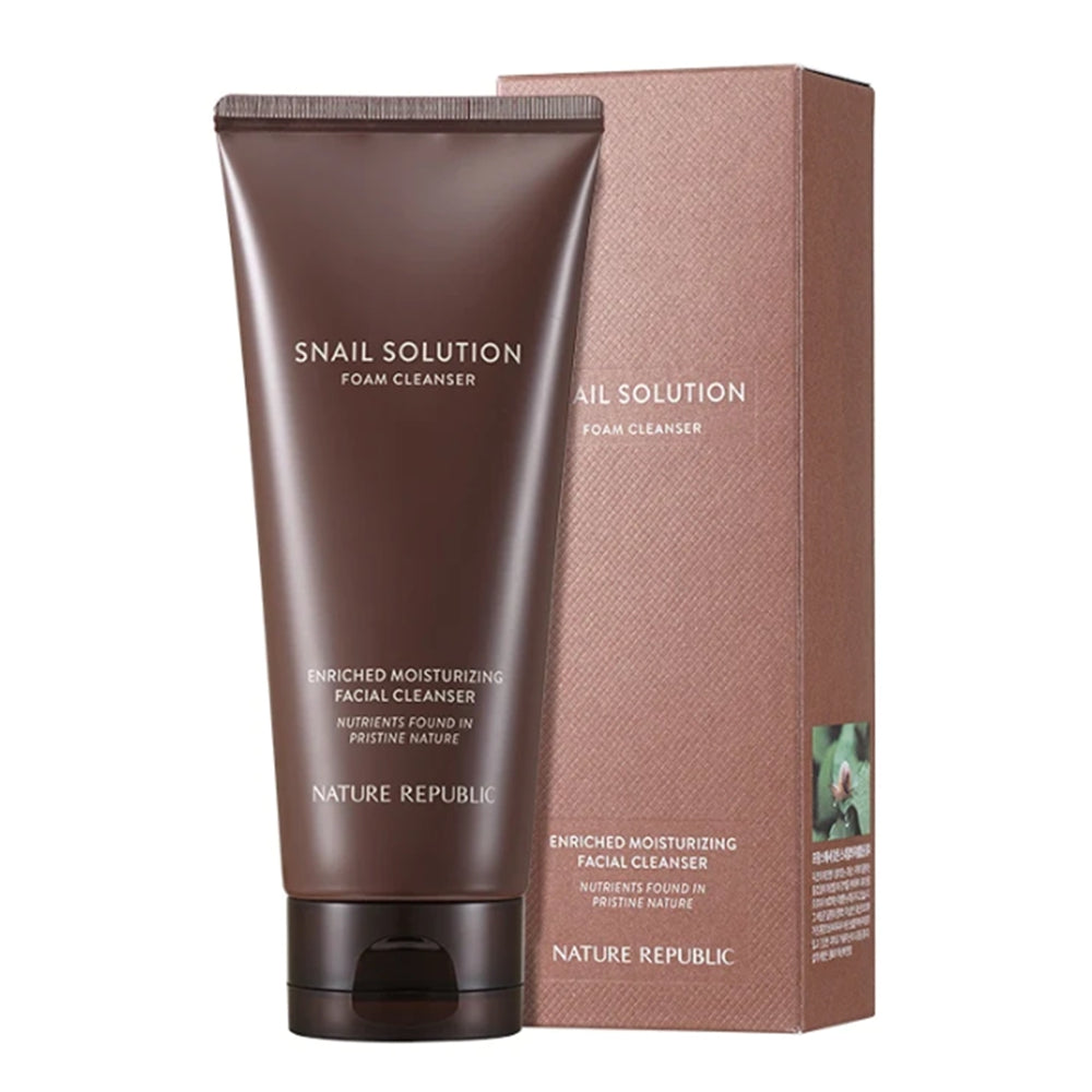 Nature Republic Snail Solution Foaming Facial Cleanser Moisturizing, 150ml