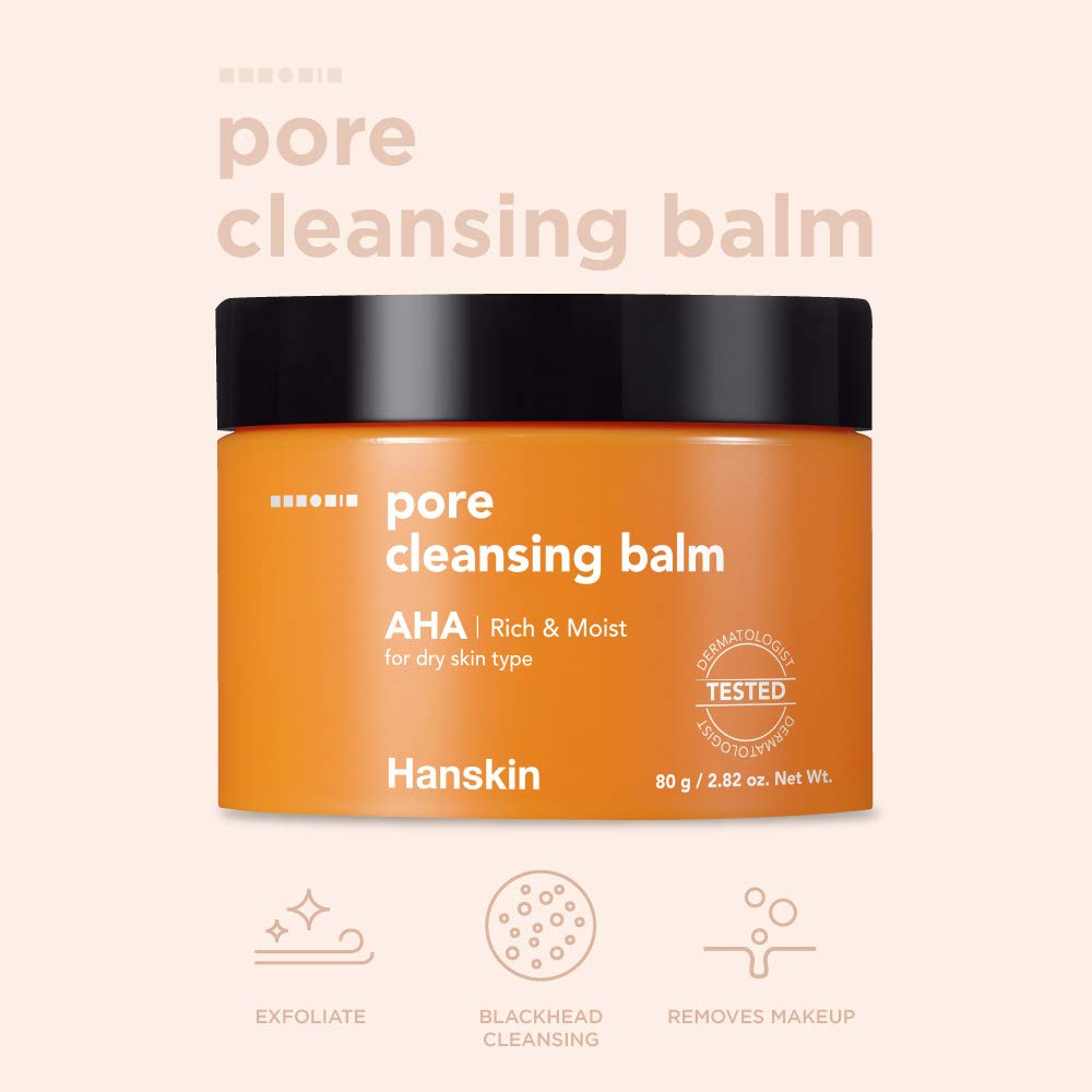 Hanskin Pore Face Cleansing Balm AHA for Dry Skin 80g