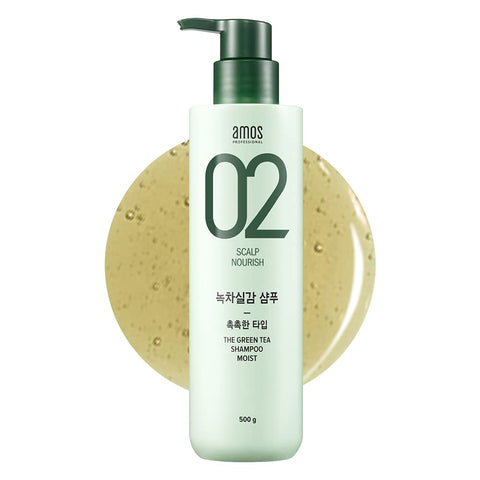 Amos Professional The Green Tea Shampoo Moist Scalp Nourish 500g