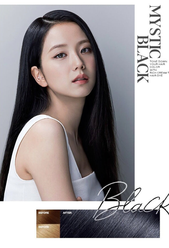 Mise En Scene Hello Cream Color Easy Self Hair Dye, 1B Mystic Black