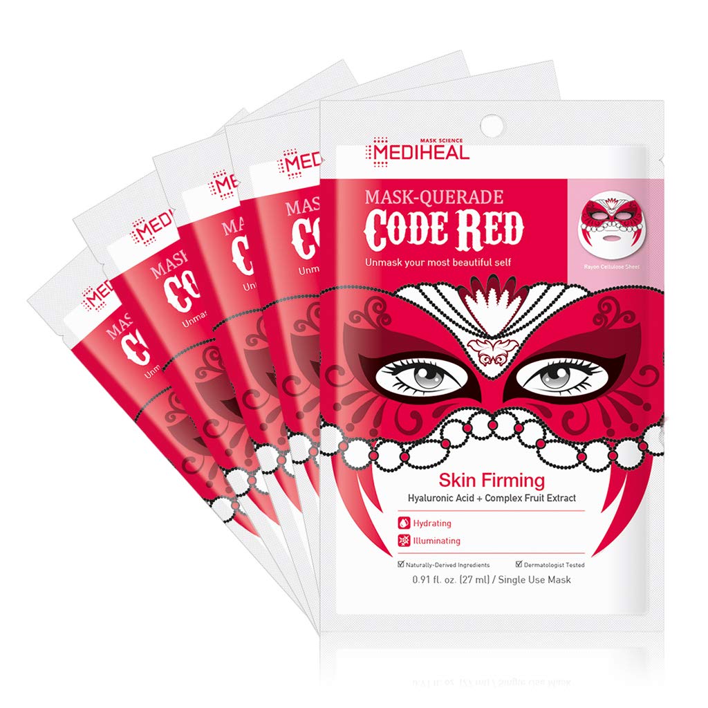 [ MEDIHEAL ] Mask-Querade Code Red Mask 5-PACK
