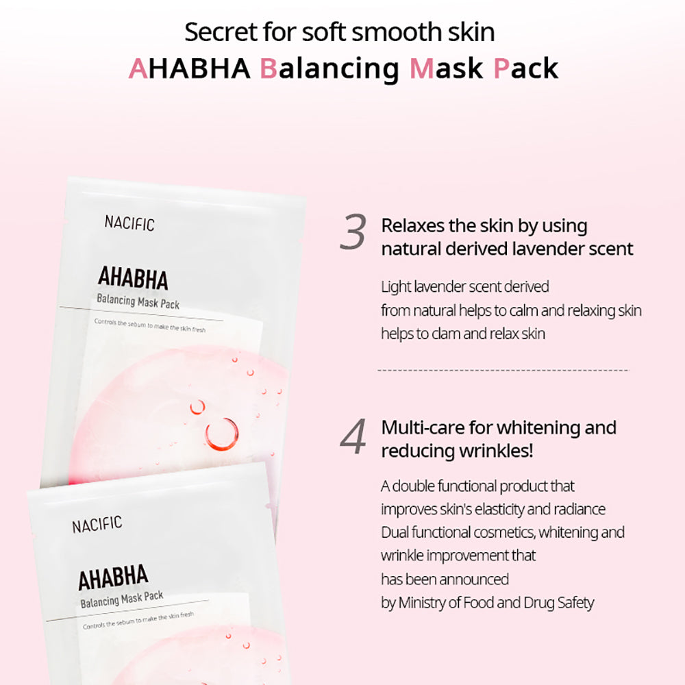 NACIFIC AHA BHA Balancing Mask Pack 10 EA