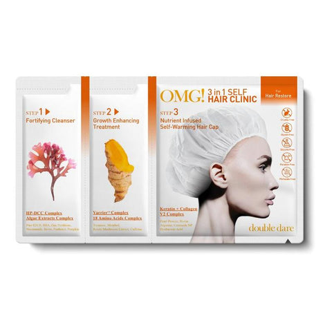 [ DOUBLE DARE ] OMG! 3 in 1 Self Hair Clinic Kit Damaged Hair, Hair Restore, Scalp Care (Choose)