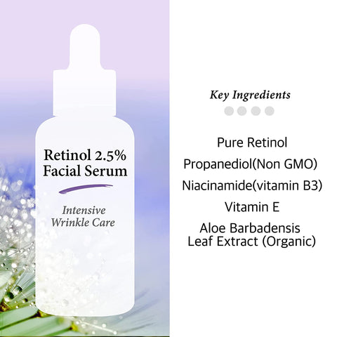 Cos de BAHA Retinol 2.5% (RS60) Facial Serum with Vitamin E, 60ml