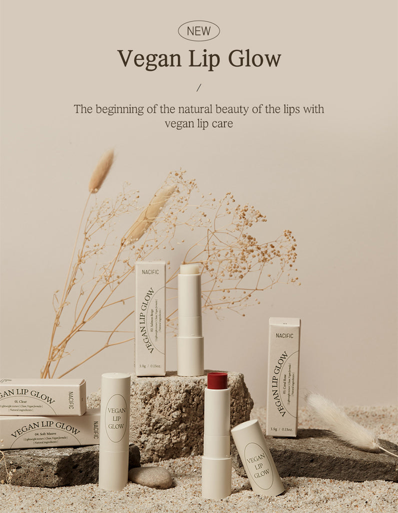 Nacific x Stray Kids Be Natural Vegan Lip Glow 5 PCS Set, with Photocards 8 PCS Full Set