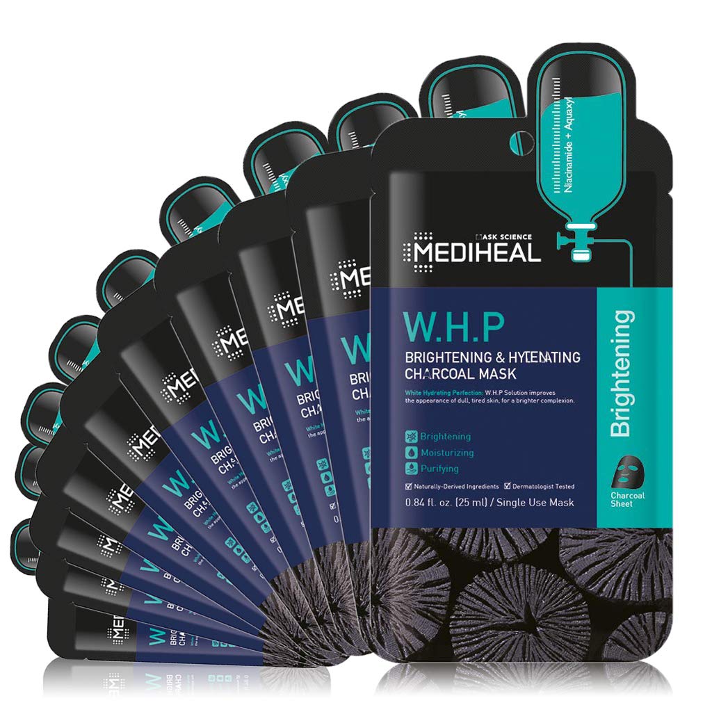 [ MEDIHEAL ] W.H.P. Brightening & Hydrating Charcoal Mask 10-PACK