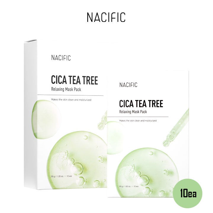 [ NACIFIC ] Cica Tea Tree Relaxing Mask Pack 10 EA