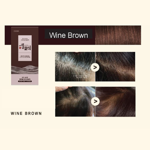 Seedbee Water Coloring Hair Dye Gray Hair Coverage - Wine Brown