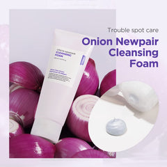 [ ISNTREE ] Onion Newpair Cleansing Foam Face Cleanser for Sensitive Skin, 150ml / 5.07 fl. oz.