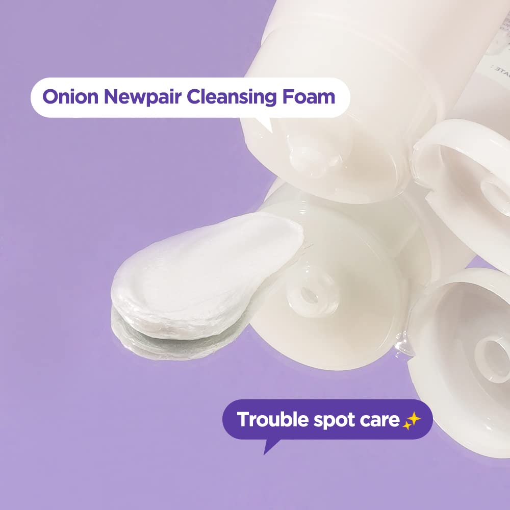 [ ISNTREE ] Onion Newpair Cleansing Foam Face Cleanser for Sensitive Skin, 150ml / 5.07 fl. oz.