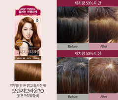 [ RYO ] Uahche Bright Color Hair Dye Cream, 7O Orange Brown, 120g