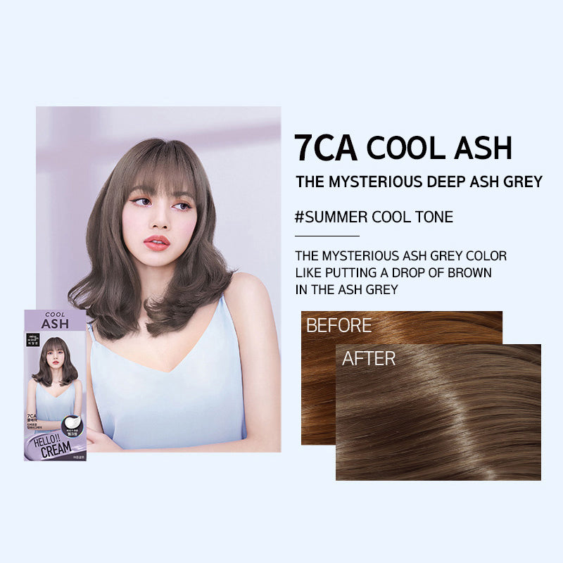 [ MISE EN SCENE ] Hello Cream Color Easy Self Hair Dye - 7CA Cool Ash