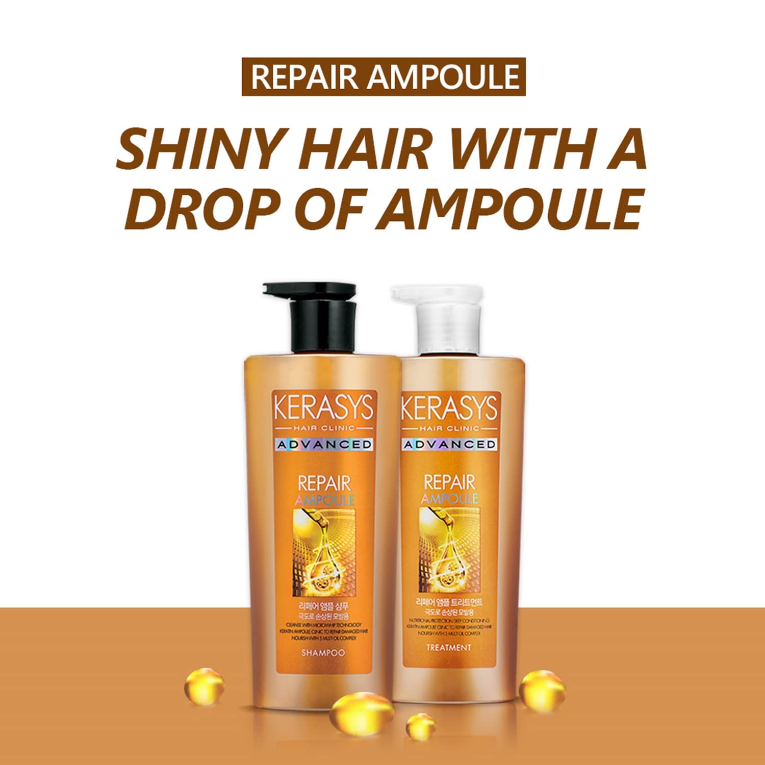 Kerasys Advanced Repair Ampoule Shampoo for Damaged Hair, 600ml
