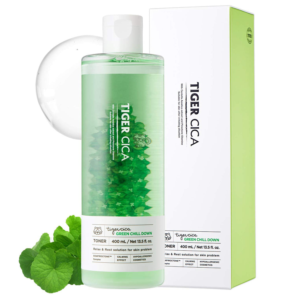 It's Skin Tiger Cica Green Chill Down Toner Soothing Acne Relief, 400ml