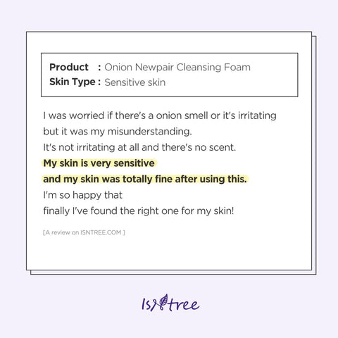 [ ISNTREE ] Onion Newpair Cleansing Foam Face Cleanser for Sensitive Skin, 150ml / 5.07 fl. oz.