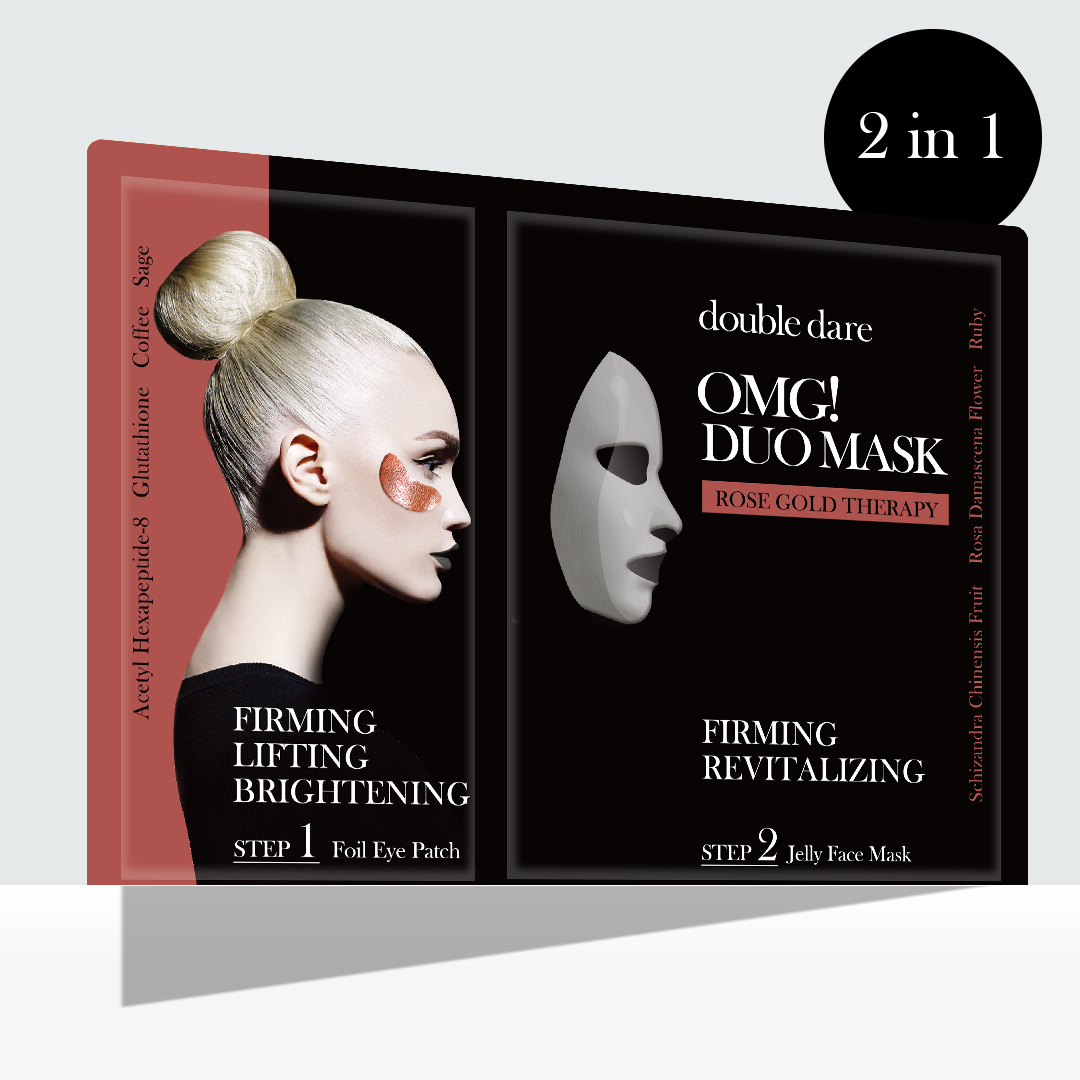 [ DOUBLE DARE ] OMG! Duo Mask, Rose Gold Therapy for Revitalizing and Firming, 3-PACK