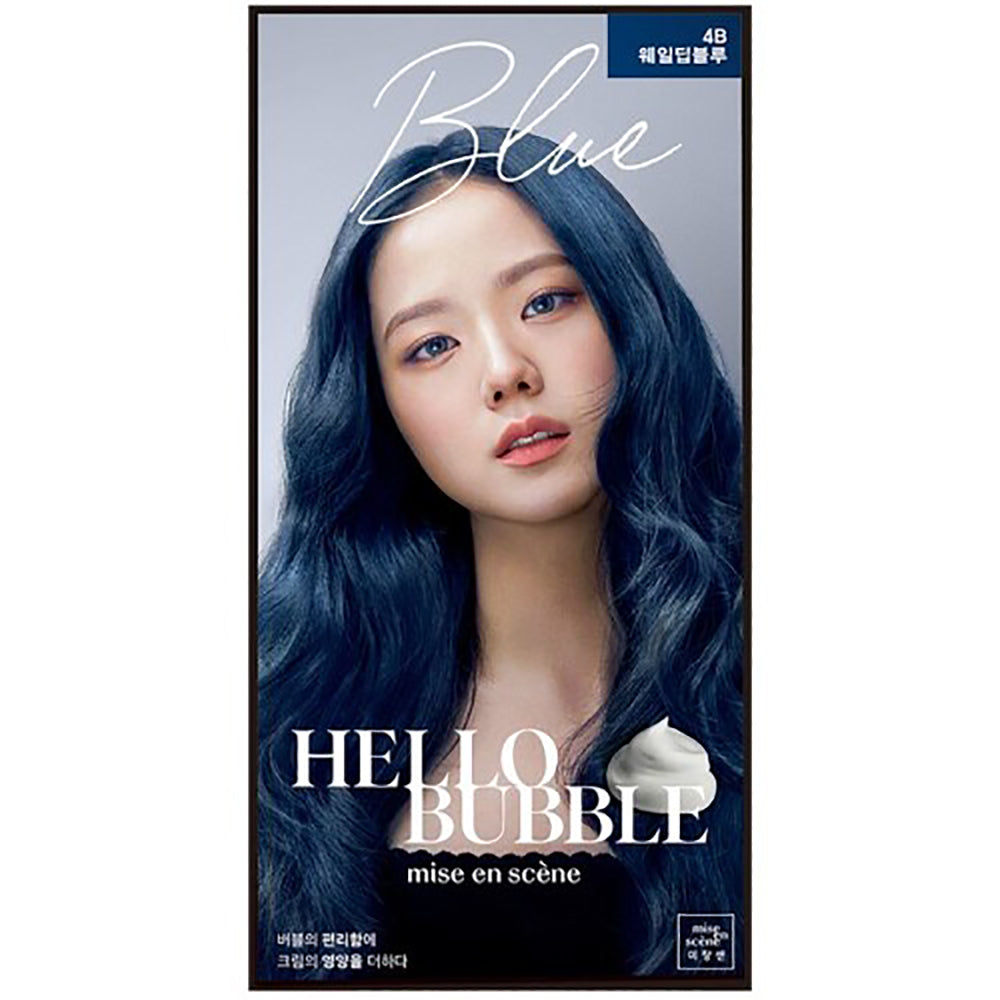 Miseenscene Hello Bubble Foam Color Easy Self Hair Dye, 4B Whale Deep Blue