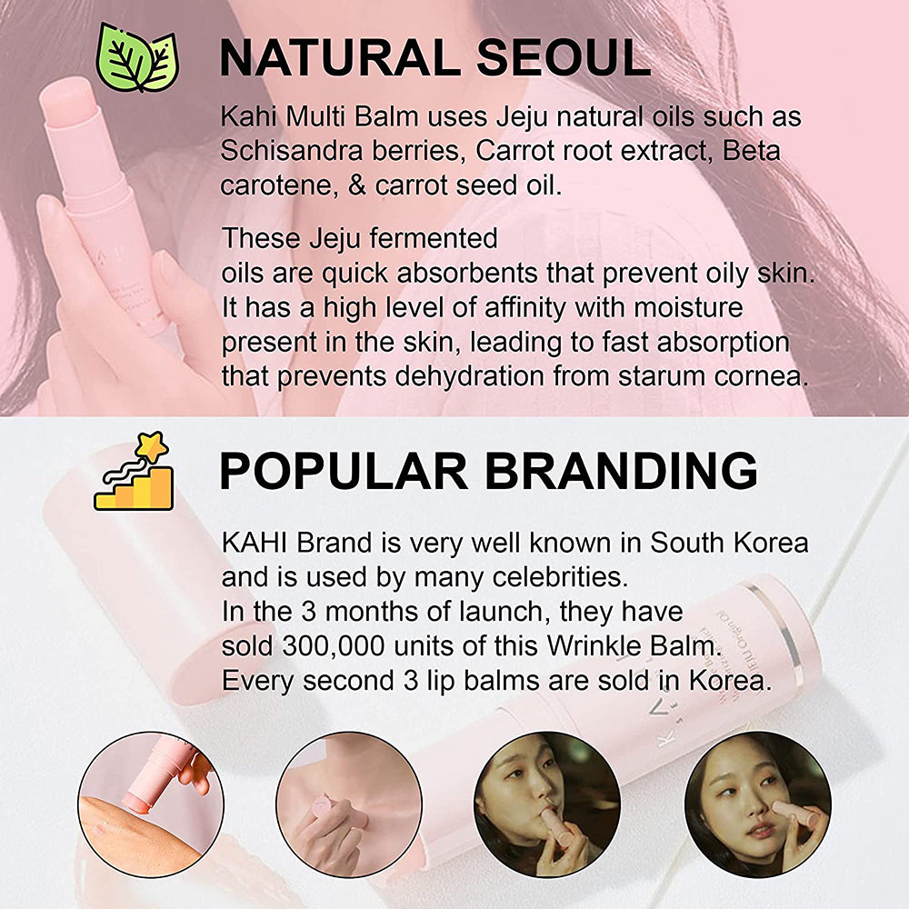 [ Kahi ] Seoul Wrinkle Bounce Moisturizing Multi Balm Stick for Face, 9g
