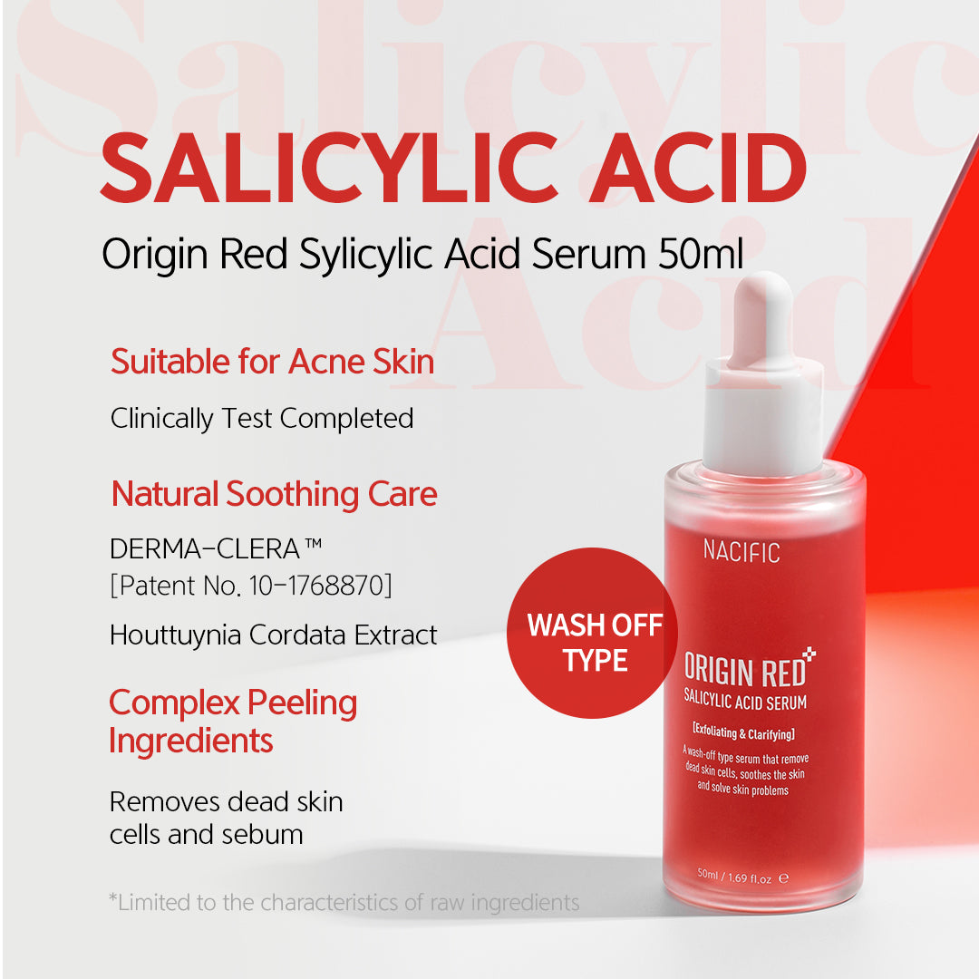 [ NACIFIC ] x Stray Kids Origin Red Salicylic Acid 3-Piece Skincare Set, with Photocards 8 PCS Full Set