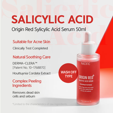 [ NACIFIC ] x Stray Kids Origin Red Salicylic Acid 3-Piece Skincare Set, with Photocards 8 PCS Full Set