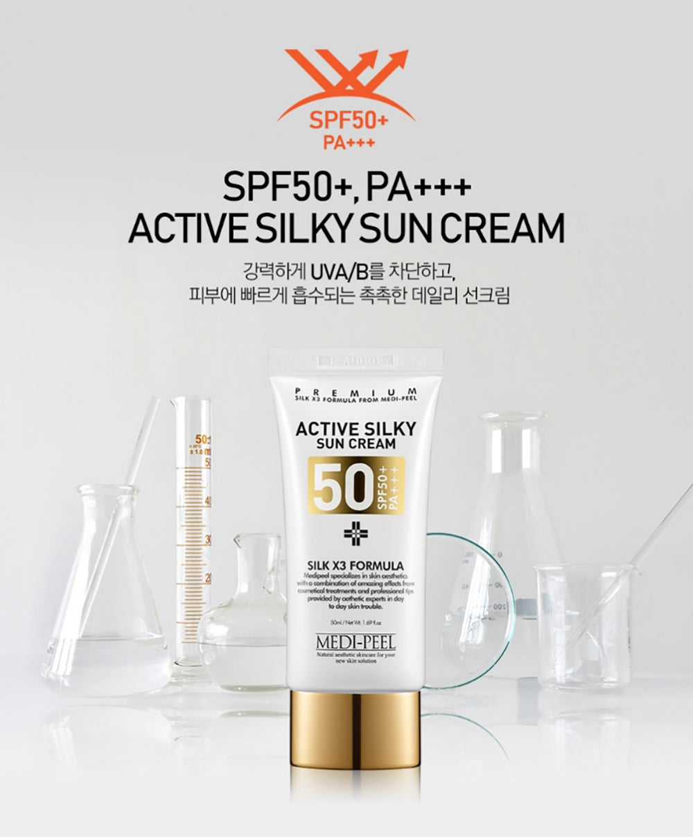 Medi-Peel Active Silky Sun Cream SPF50+ PA+++ 50ml