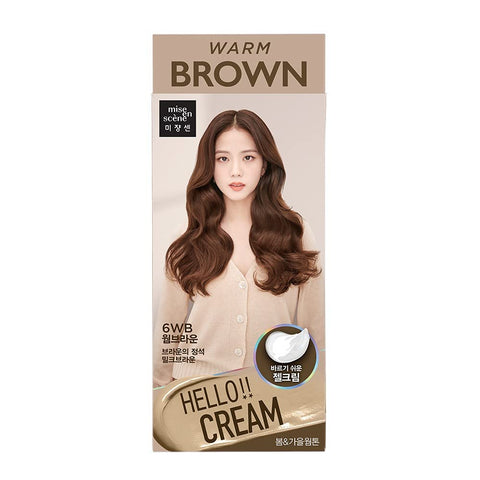 [ MISE EN SCENE ] Hello Cream Color Easy Self Hair Dye - 6WB Warm Brown
