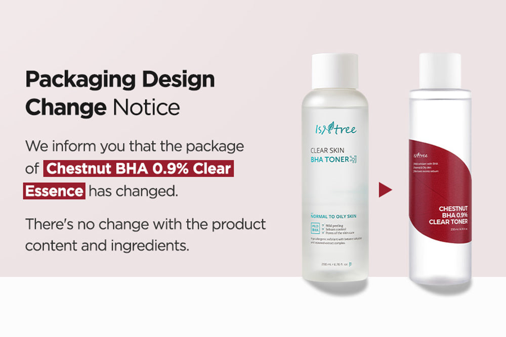 Isntree Chestnut BHA 0.9% Clear Face Toner to Remove Blackheads and Tighten Pores, 200ml / 6.76 fl. oz.