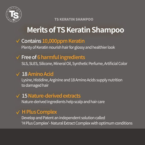 TS Keratin Shampoo for Damaged and Dry Scalp 500g