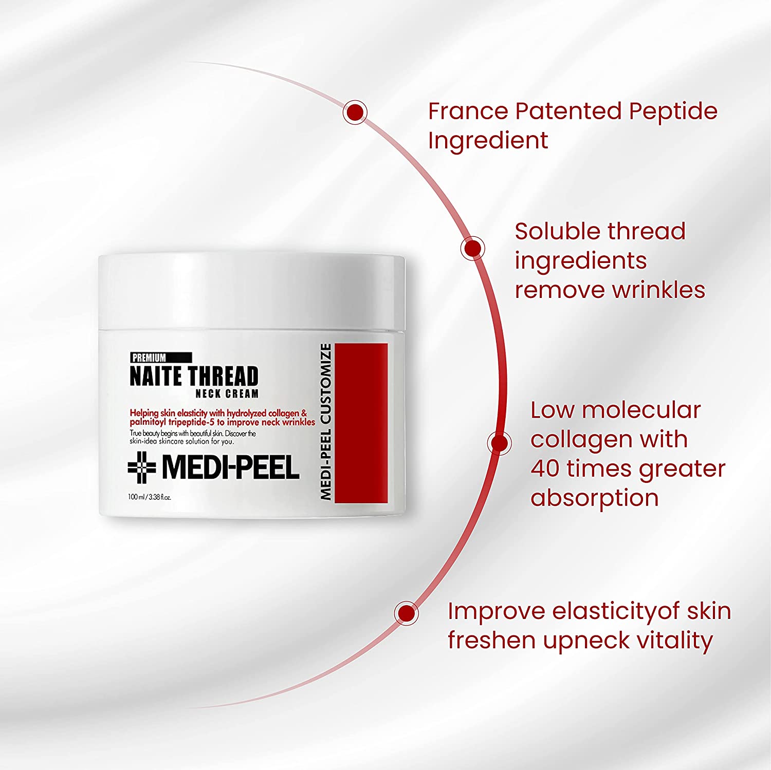 Medi-Peel Premium Naite Thread Neck Cream for Firming and Anti-aging 100ml / 3.38 fl. oz.