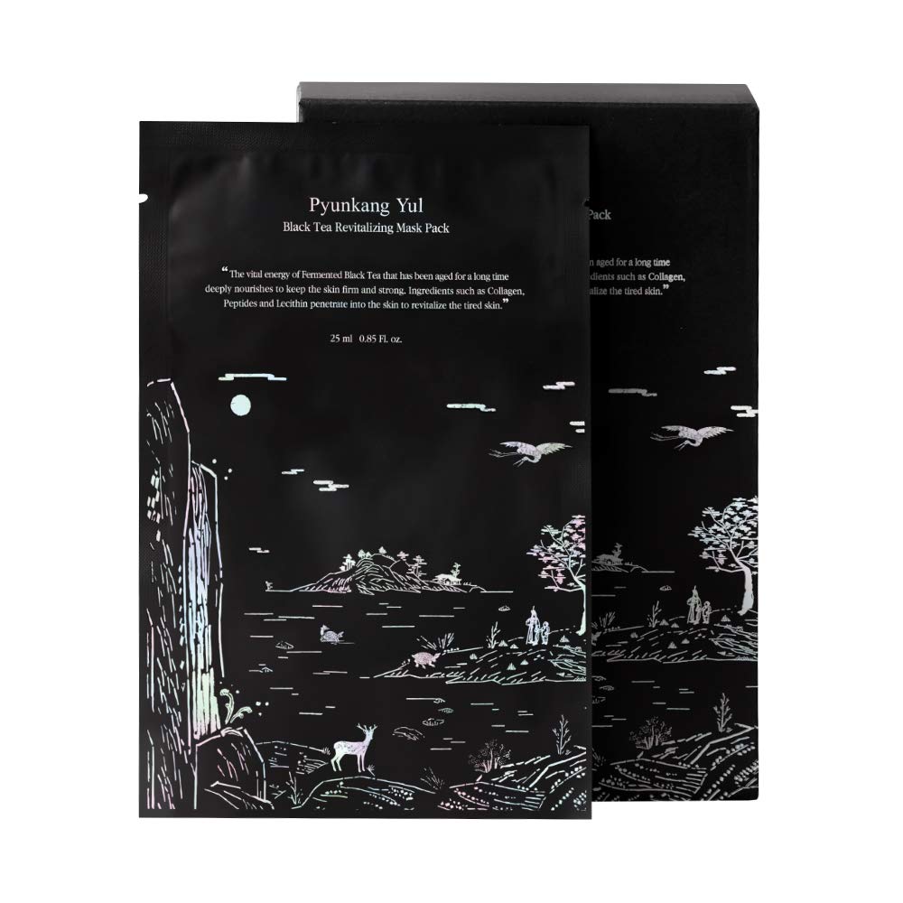 Pyunkang Yul Black Tea Revitalizing Beauty Mask Pack, 10EA x 25ml, 0.85 fl. oz.