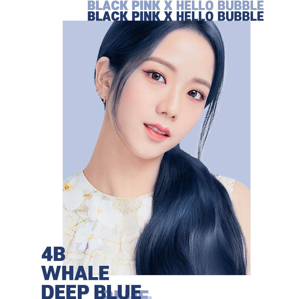 Miseenscene Hello Bubble Foam Color Easy Self Hair Dye, 4B Whale Deep Blue